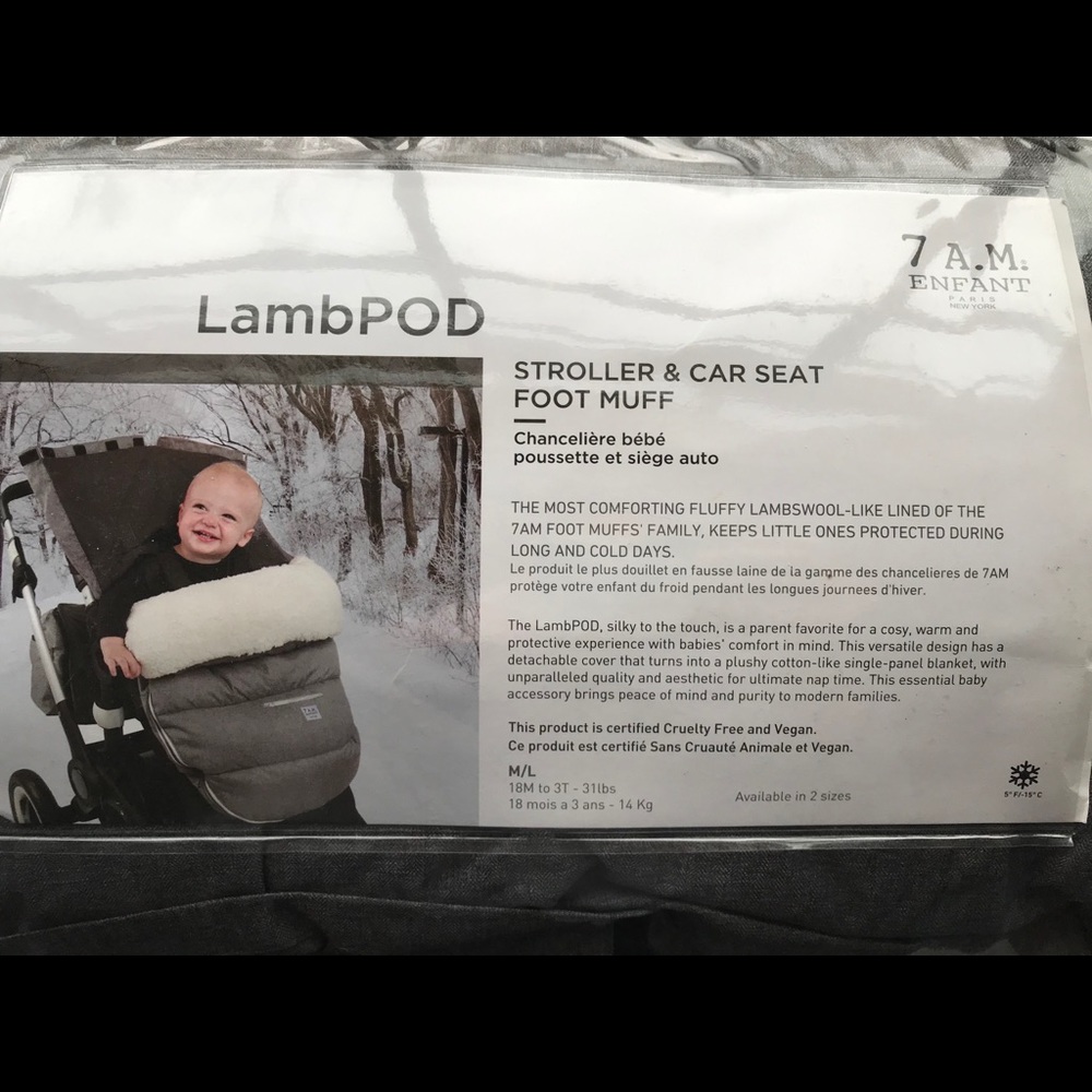 7 a.m. Enfant stroller and car seat foot muff